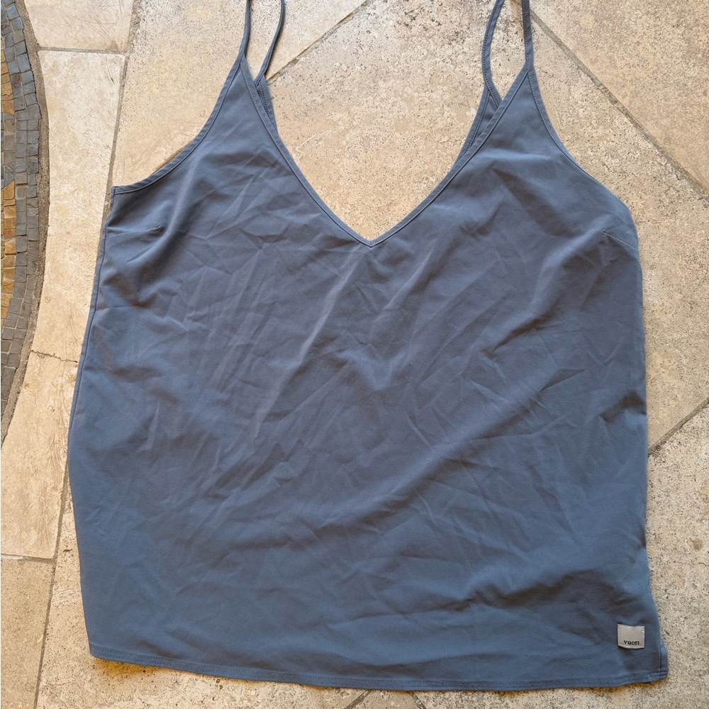 Vuori Slate Blue Strappy V-Neck Camisole